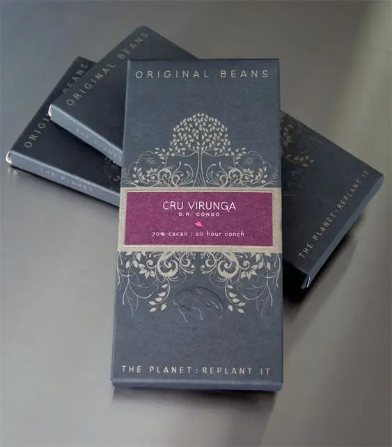 Factory Custom Chocolate Bar Packaging Mushroom Chocolate Box Design on Art Paper with Embossing for Food Use