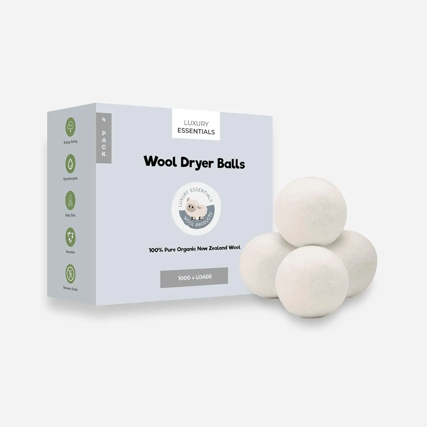 wool dryer softener balls 100% organic For Grabbing Amazon Lint Remover Drying Hi-Ball Power Clean Magic Silicone Laundry Ball