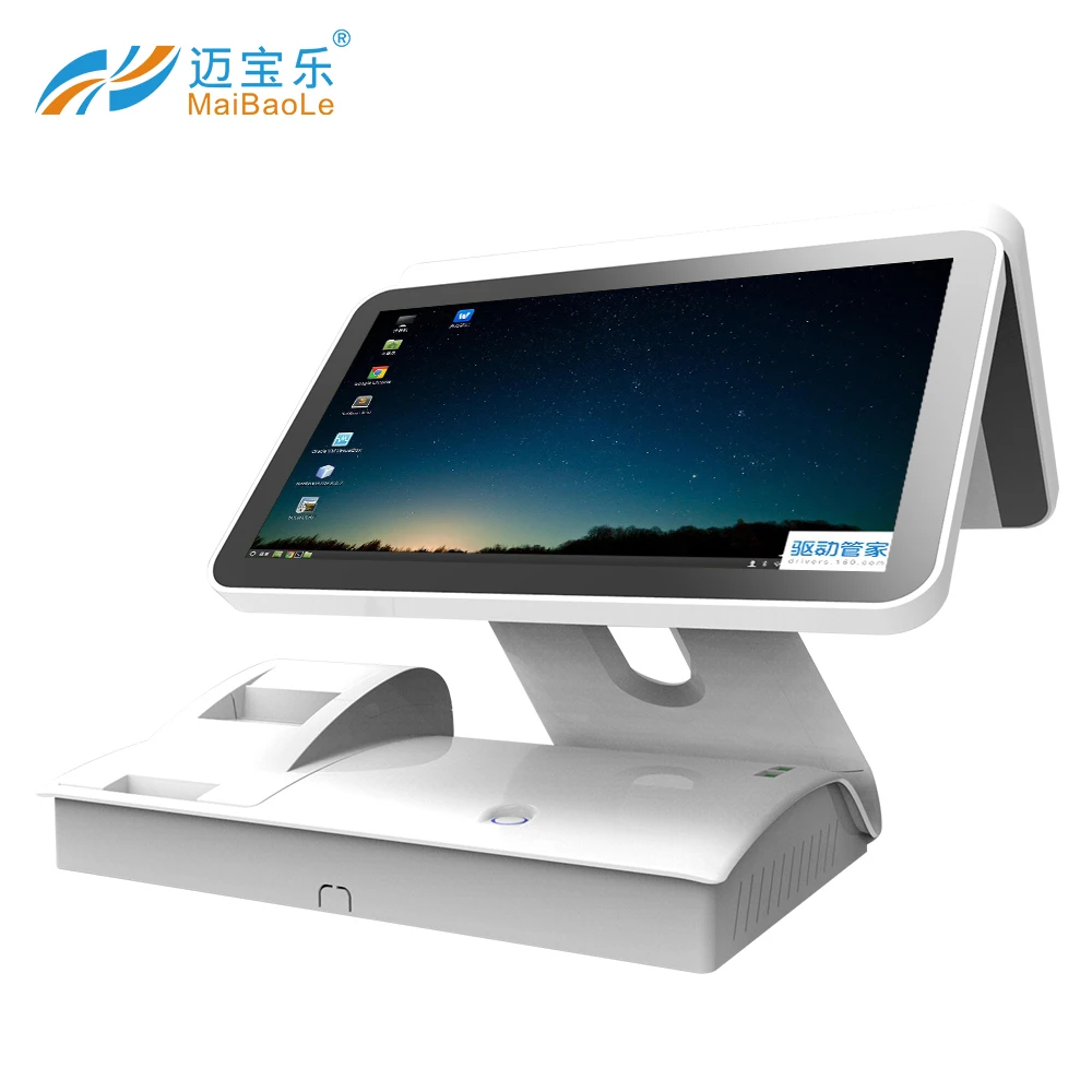 Dual Screen I5 Pos All In One Commercial Cash Register Pos Systems Windows 11 Point Of Sale Machine For Convenience Store