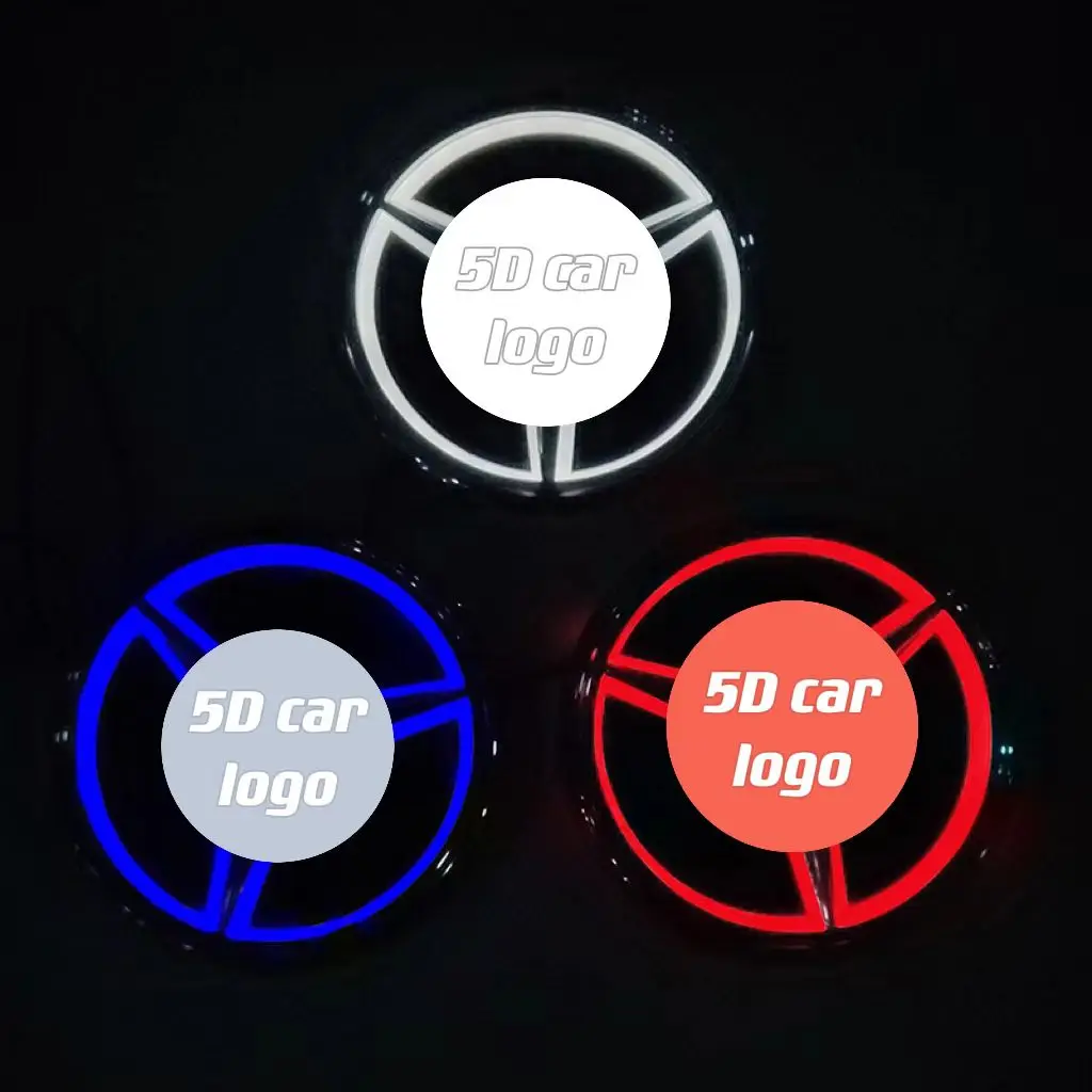 5D car logo led luminous lights Color car logos in various colors are suitable for modified cars