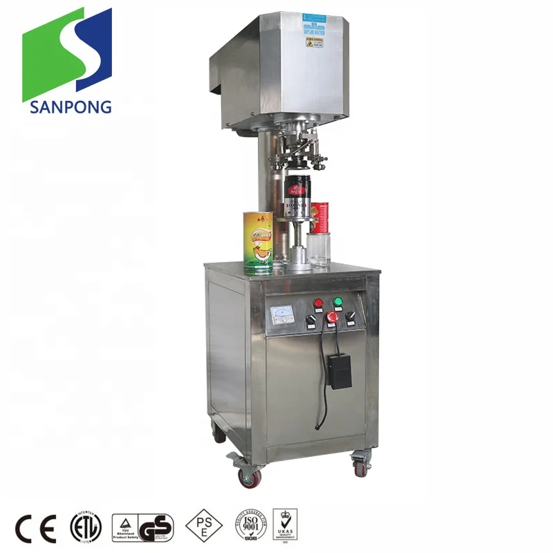 Semi-automatic tin can sealing canning machine tomato sauce