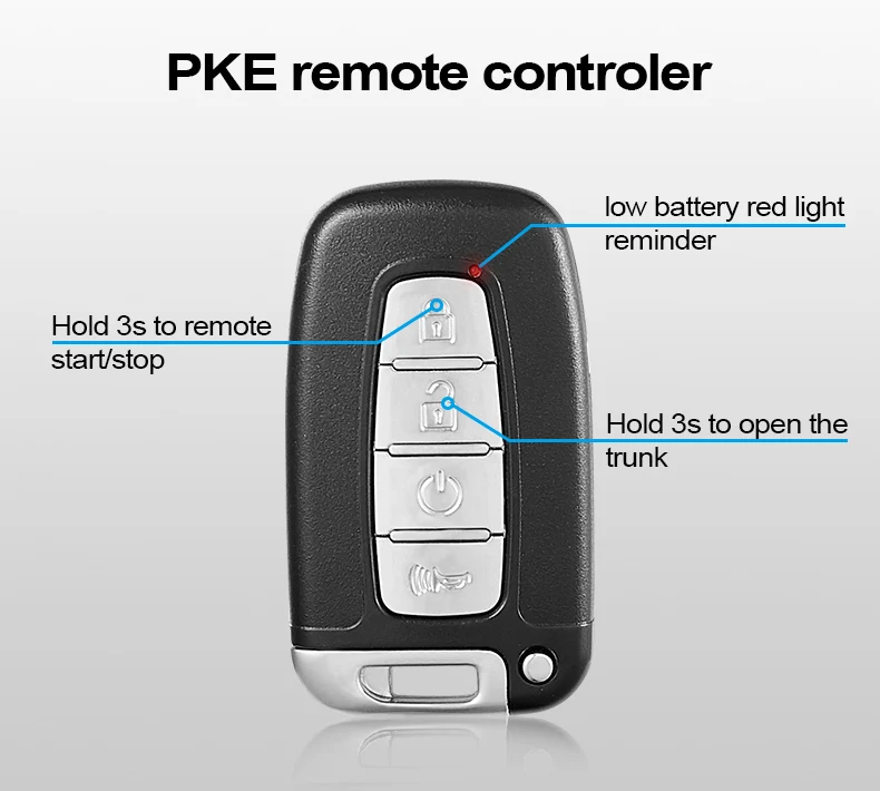 SPY passive keyless with led car alarm phone control led car alarm Vehicles Theft Keyless Car Key