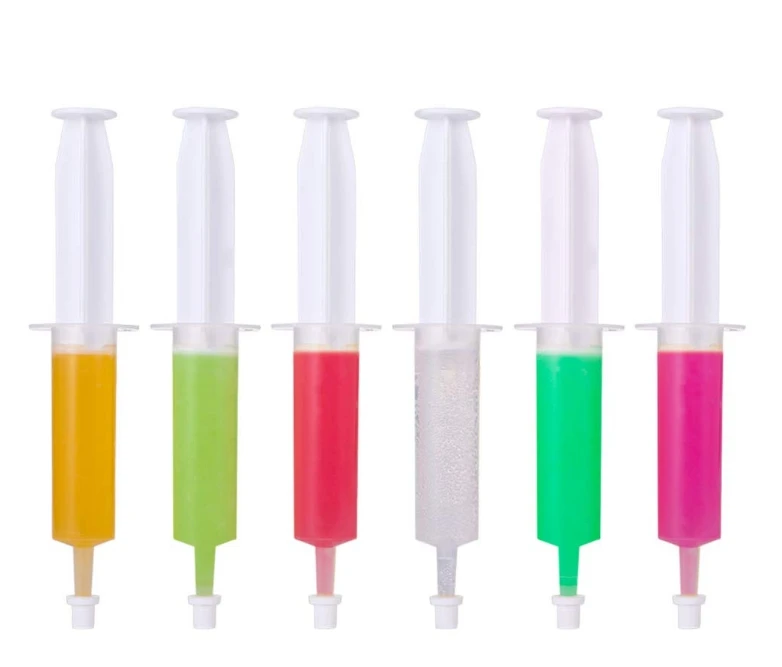 Disposable White Jello Shot Syringes With Cap