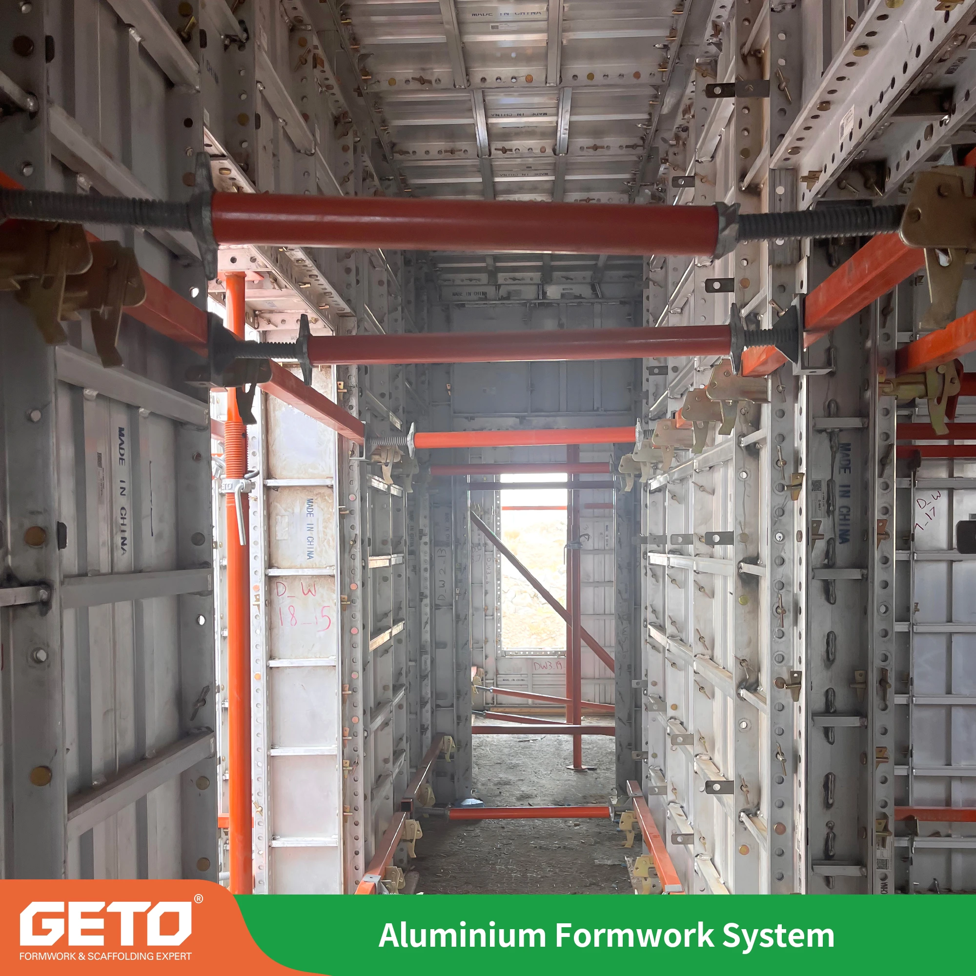 Fast construction time metal formwork concrete building structural materials