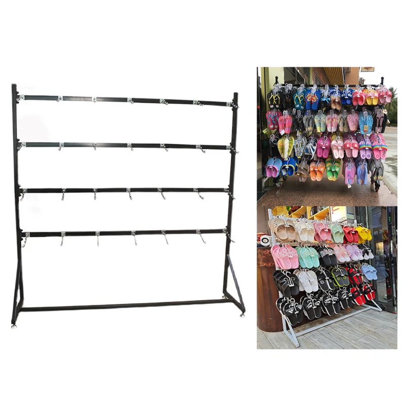 Flip Flops Women Slipper Slipper Display Stand Metal Shoe Store Display Racks Slipper Hanging Hook crocs shoes display rack