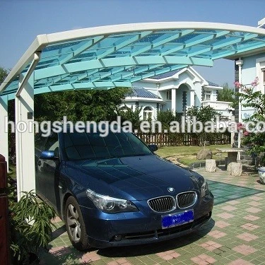 prefabricated steel tube polycarbonate carports supplier