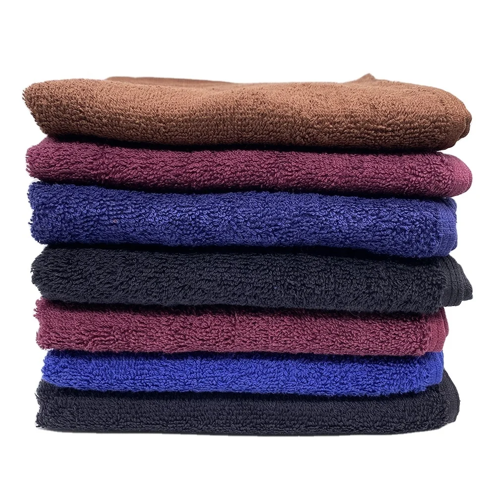 hairdressing cotton custom with logo microfiber salon beauty spa black barber towels AATCC61-4A