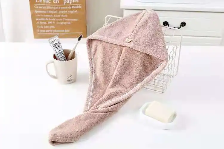 
customized microfiber micro fiber coral fleece curly dry spa hair salon drying towel wrap turban dryer towel for women hair 
