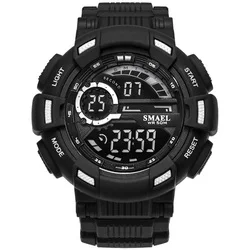 SMAEL 1366 automatic relogio big dial casual leisure sports digital lights men wrist hand watch for boys teenagers wholesale