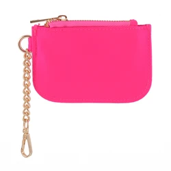 Low MOQ customized key case Colorful coin purse Nylon Classic Mini Keychain Wallet