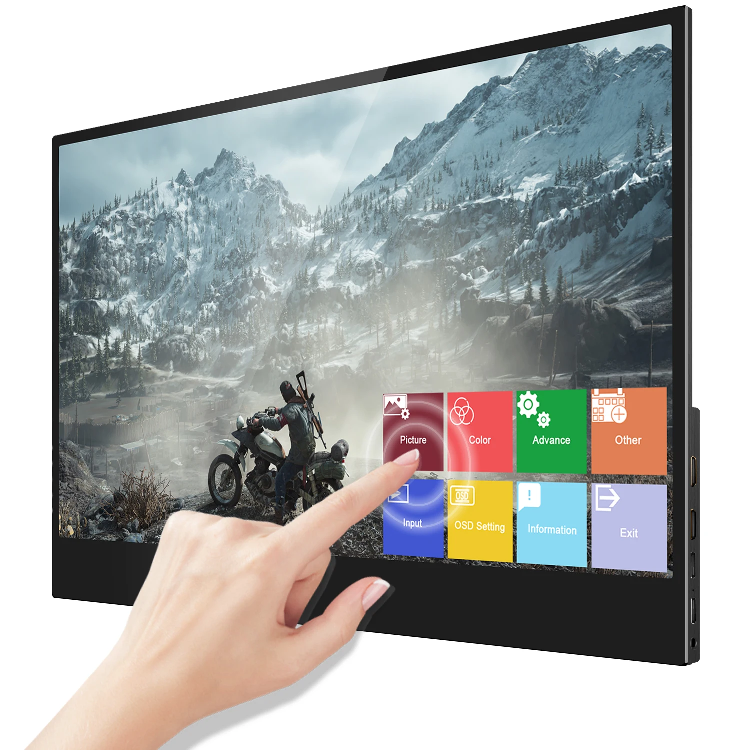 
Sibolan 4k portable touch screen lcd monitor with usb c and touch OSD for laptop PC PS4 android Smartphone 