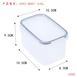 Different Capacity Plastic Sealed Cans Kitchen Storage Box Transparent Food Container