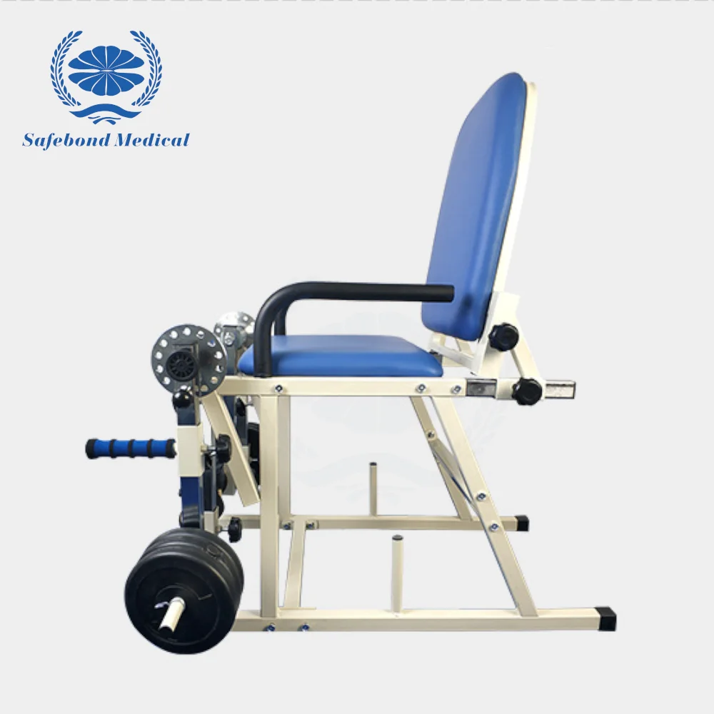 Safebond Adjustable Quadriceps Trainer Active Passive Flexion Training Equipment for Knee Joint Wheelchair Compatible Patch Type
