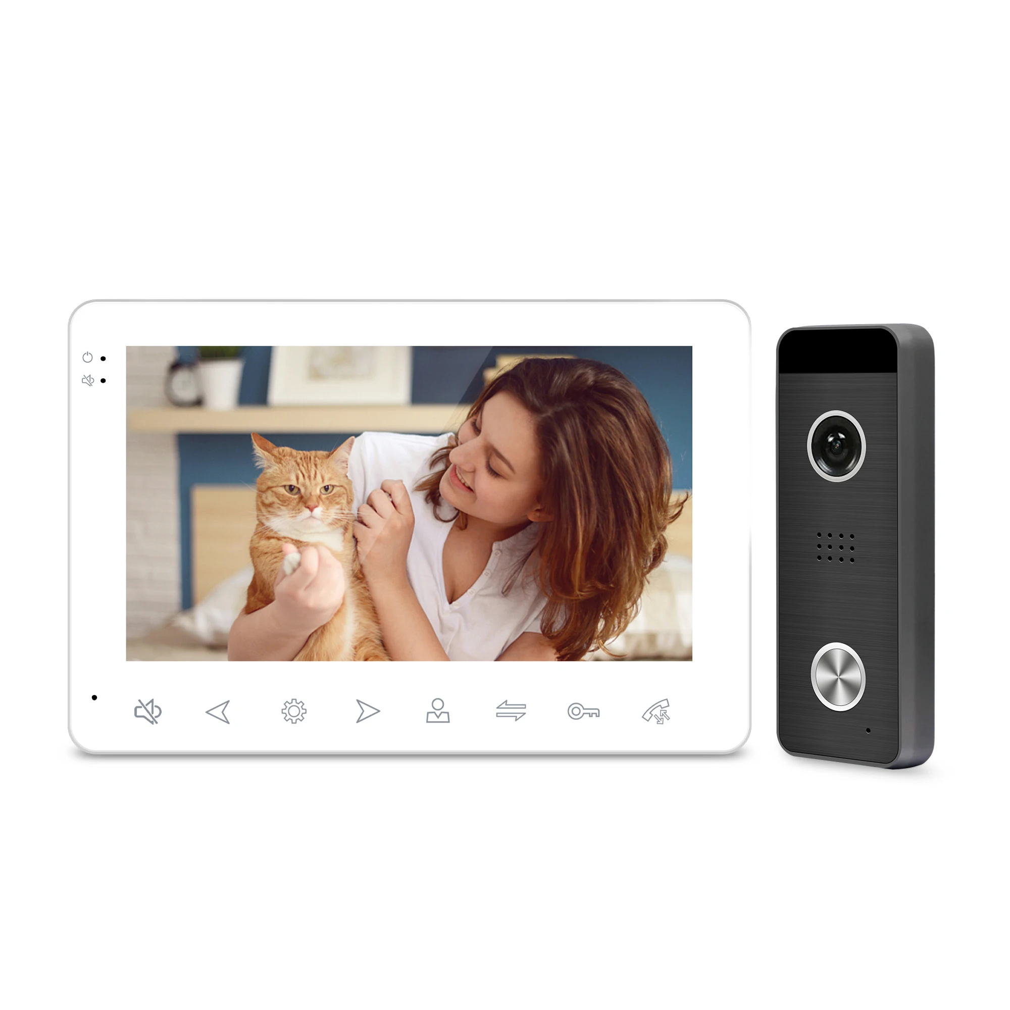 super slim video door phone intercom doorbell system works with commax 1080P 960P