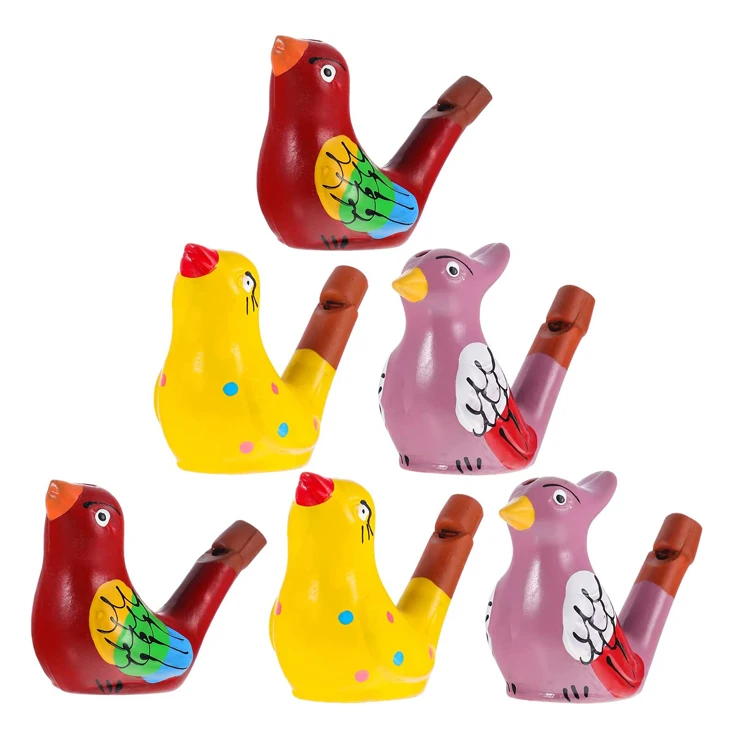 Training Toys Wholesale Promotional Cheap Exquisite Ceramic Clay Bird Water Whistle