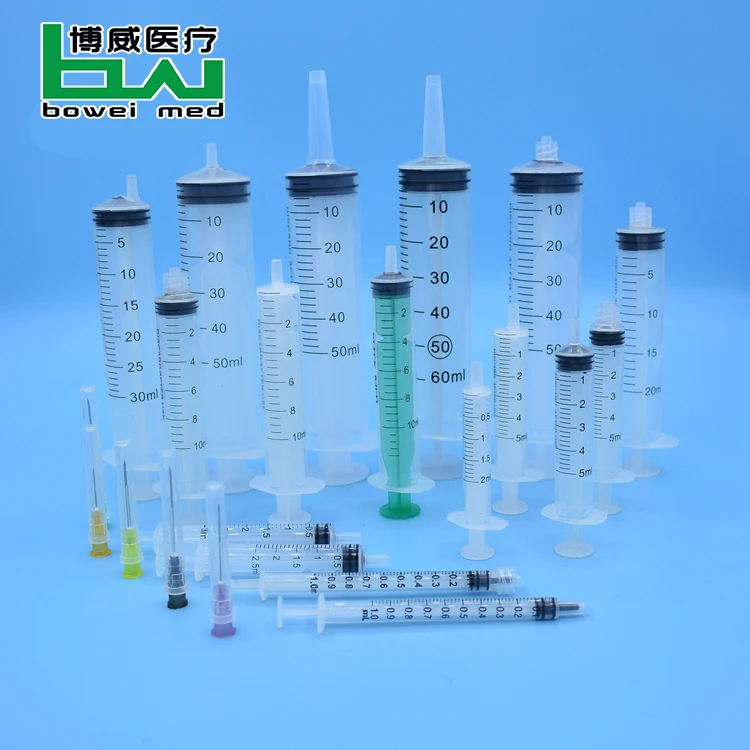 
CE and ISO disposable Vaccine syringe 1ml 2ml 3ml 5ml luer lock/slip Vaccine Injector medical 3-part syringe with needle 1cc 3cc 