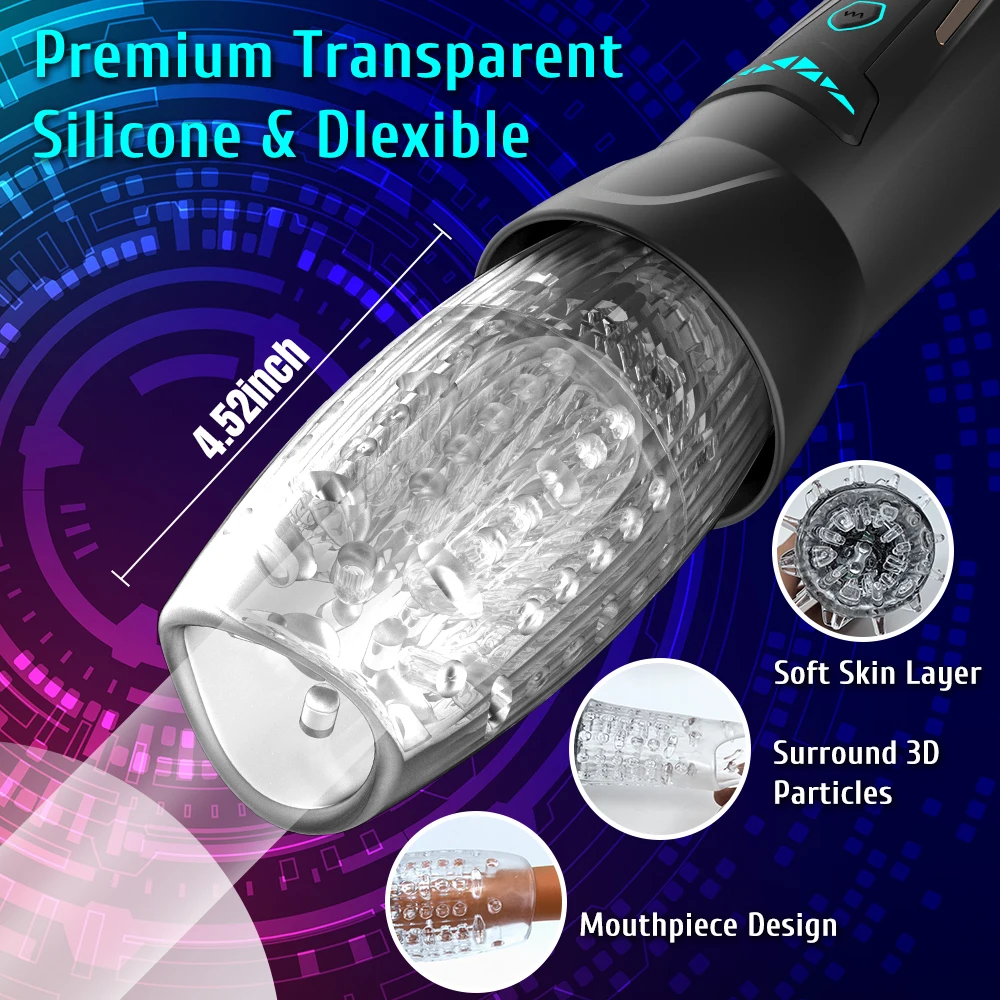 7 Thrusting Rotating 10 Vibrating Modes Adult Toys Men Masturbation Machine Electric Pocket Pussy Male Stroker Sex Toys For Men