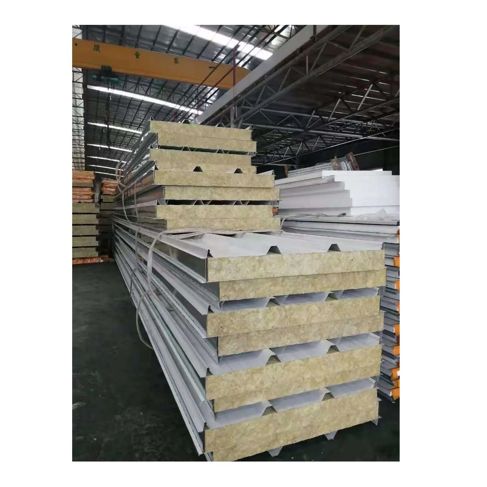 50mm rock wool  Sandwich Panel Prefabricated wall or Roof Sheet