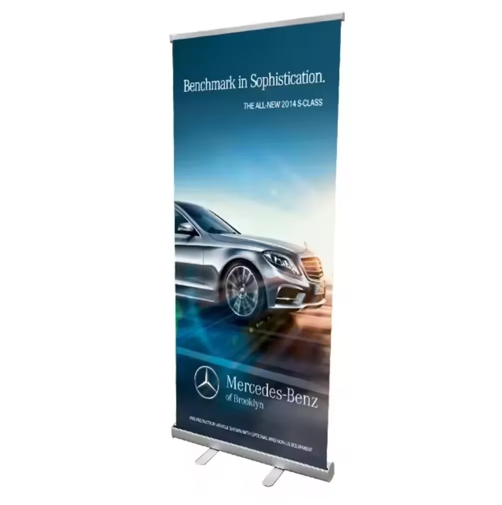Luxury Portable Roll Banner Stands Aluminum Alloy Retractable Exhibition Advertising Display Pull-up Banners stand up banner