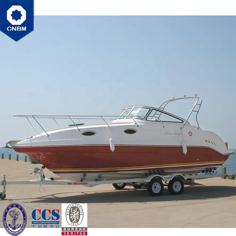 
27 ft Affordable Fishing Motor Luxury Super Yachts Classic Fiberglass Speed Boat with Prices 