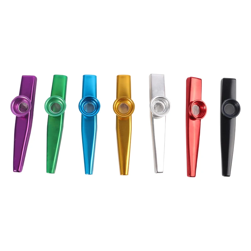 Wholesales Kazoo Musical Instruments Harmonica Musical Accompaniment Aluminum Alloy Kazoo 7colors for choosing