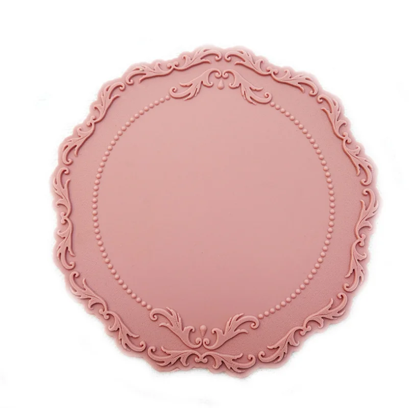 Popular Round Embroidery Table Placemat Nordic Style Non-slip placemat Heat Insulation Furniture Decoration mat Coffee Cup Mats