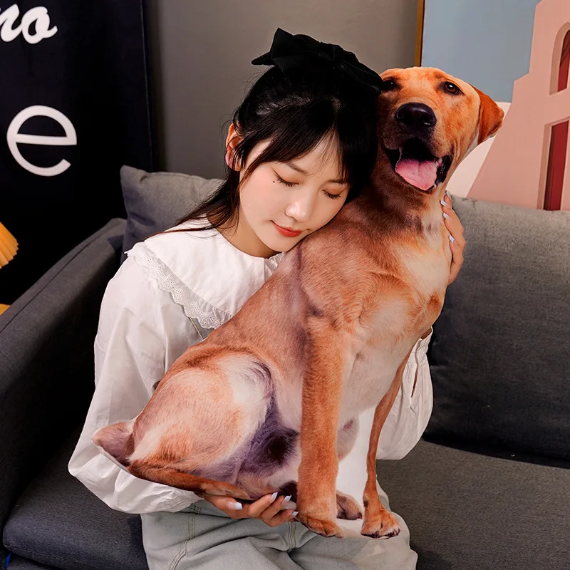 Cute Simulated 3D Printed Stuffed Soft Cuddly Dog Puppy Shepherd Corgi Shiba Ine Husky Warm Sofa Pillow Cushion Gift