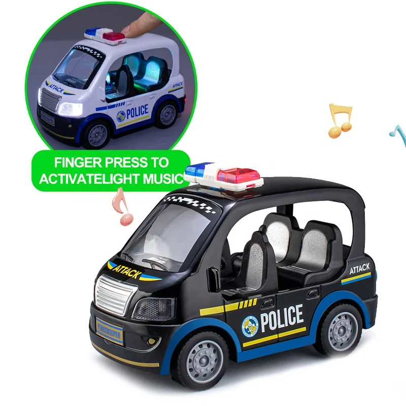 TK лидер продаж мини-Металлическая машинка Полицейская игрушка оттянуть назад с легкой музыкой модель автомобиля из сплава литая