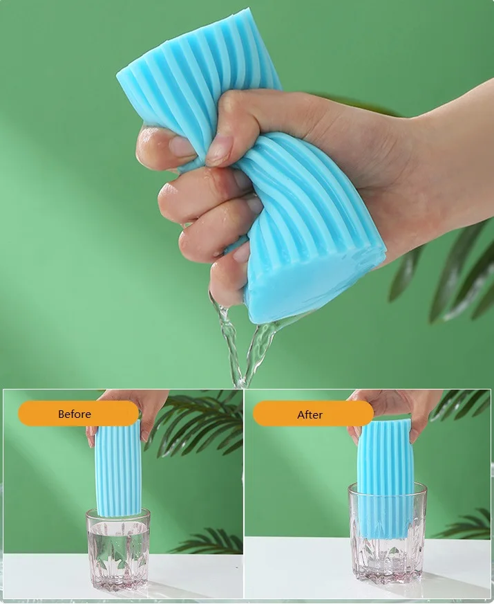 Wholesale High Water Absorption Magic Sponge Bath Dishes Cleaning Car Wash Pva Damp Sponges