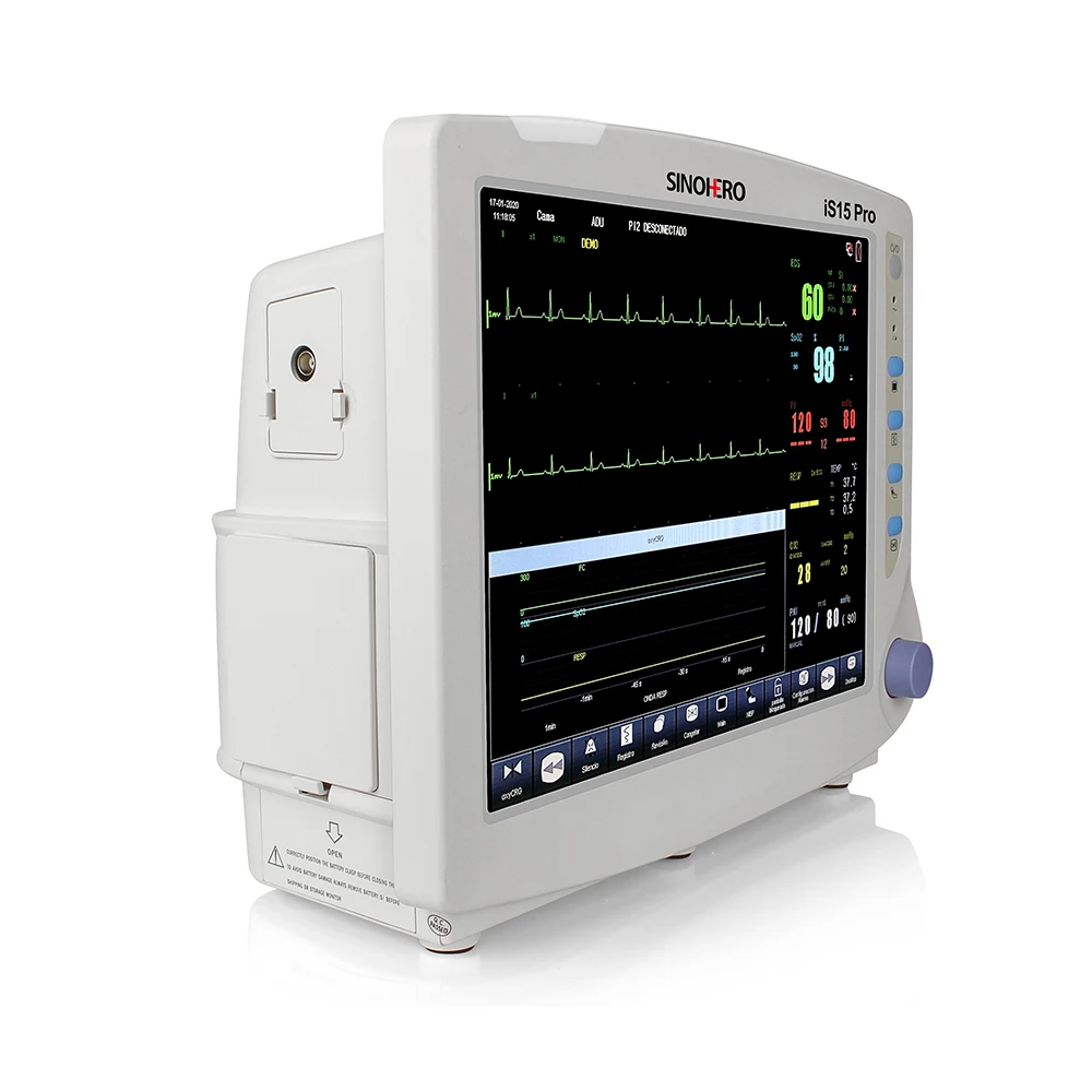 ICU Monitor patient 6 parameters 15 inch multipara patient de signos vitals monitor