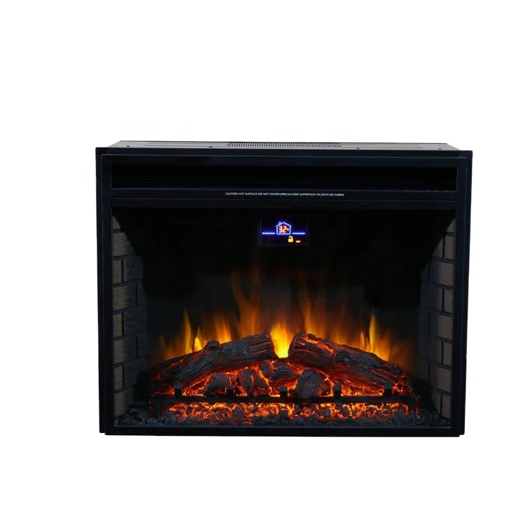 30 Inch Promotion Decorative Adjustable Indoor Insert Electric Fireplace with Hidden Rotating LED Display