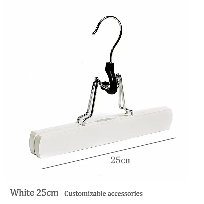 Factory Wholesale Custom Logo Wooden Wig Hanger Hair Extension Clip Pants Dress Hanger