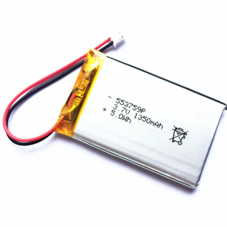 LP553759 1350 mah li-polymer battery 7.4 volt li-polymer laptop battery