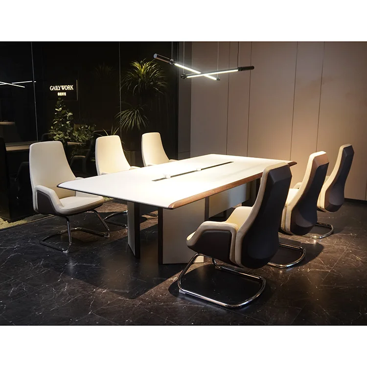 Low Price Custom Wooden Office Desk Meeting Room Office Conference Table