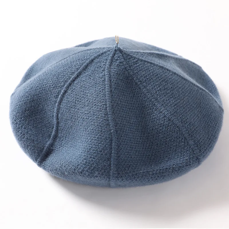 Custom Embroidery Logo Premium Quality Fashion Wool Beret for Women and Girls beret hat cap