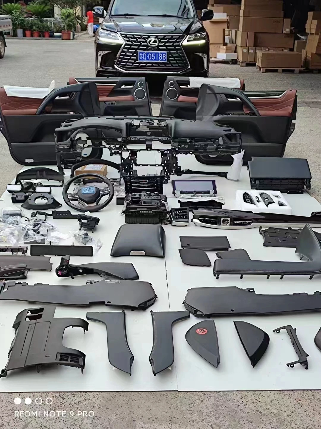 Car interior parts Modified cluster instrument panel Dashboard Console For LEXUS LX570 Interior package 2008-2015 upgrade 2021