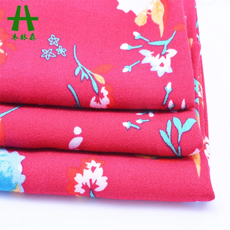 Mulinsen Textile 40s Vortex Printed Woven Moss Crepe Rayon Fabric