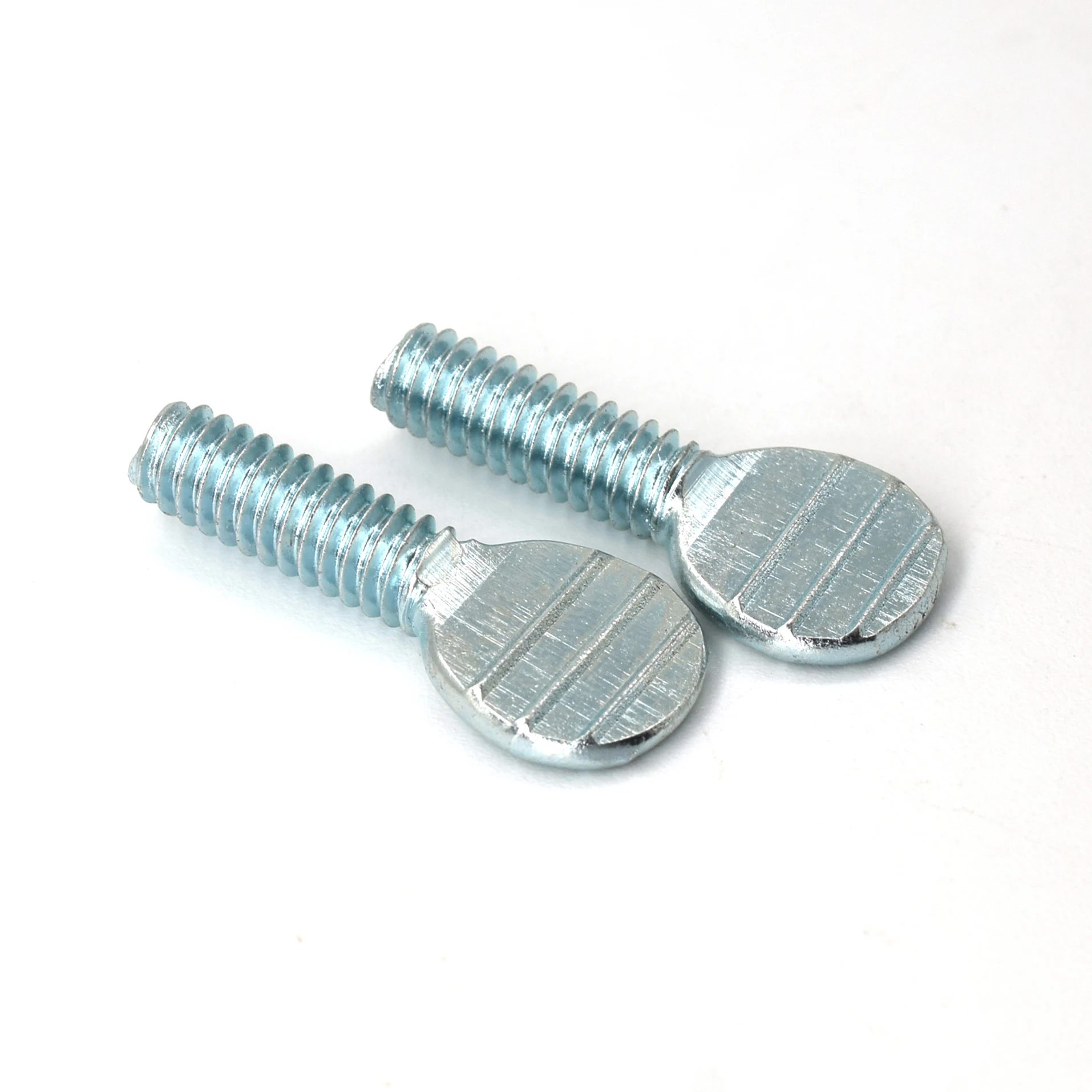 Metric thread special head hand tightened carbon steel galvanized waved plate flat spade head thumb screw