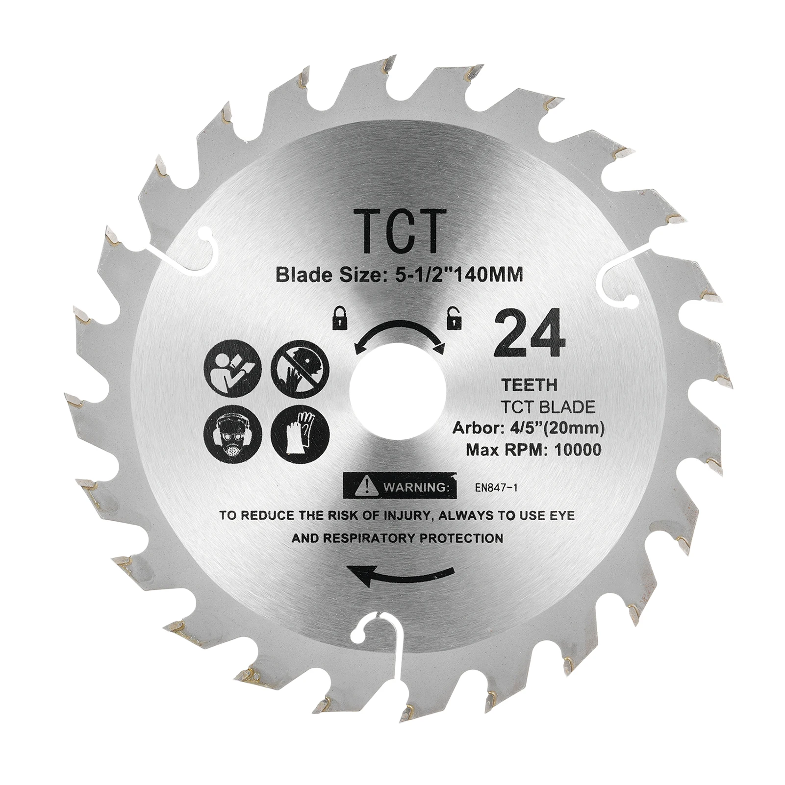 5-1/2-Inch 140mm Circular Saw Blade 24 Teeth Wood Cutting Disc for Cutting Hard Soft Wood Chipboard and Plywood
