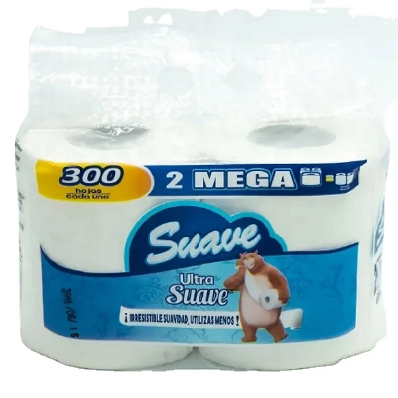 Cheap High Quality Wholesale Two-grain Pack Bathroom Tissue 100% Virgin Wood Pulp Household Custom Toilet Paper