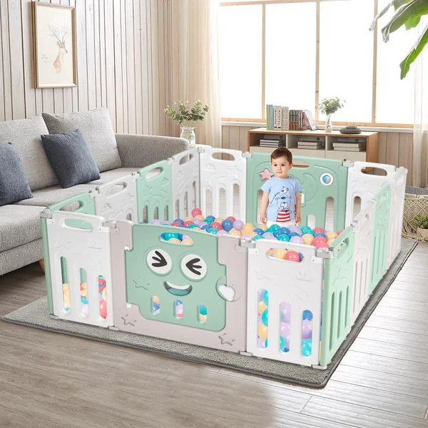 New trend folding kids playpen indoor playground kids activity center corral de juegos para beb baby fence playpen for baby