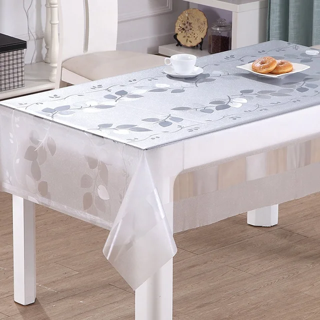 RNPT PVC crystal  tablecloth heat resistant waterproof oilproof TC227-001
