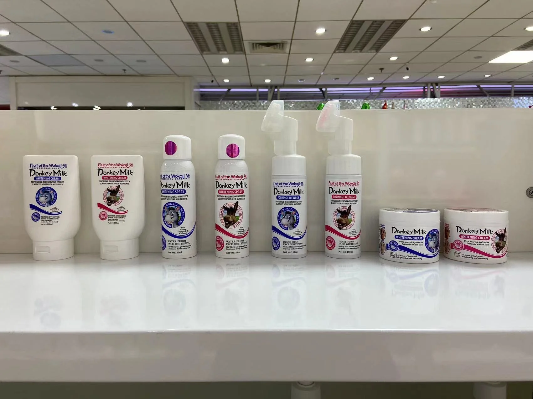 Wokali  Pure Natural Fruits Extract 115g BLUE Donkey Milk Whitening Cream of Brightening Nourishing and Moisturizing Function