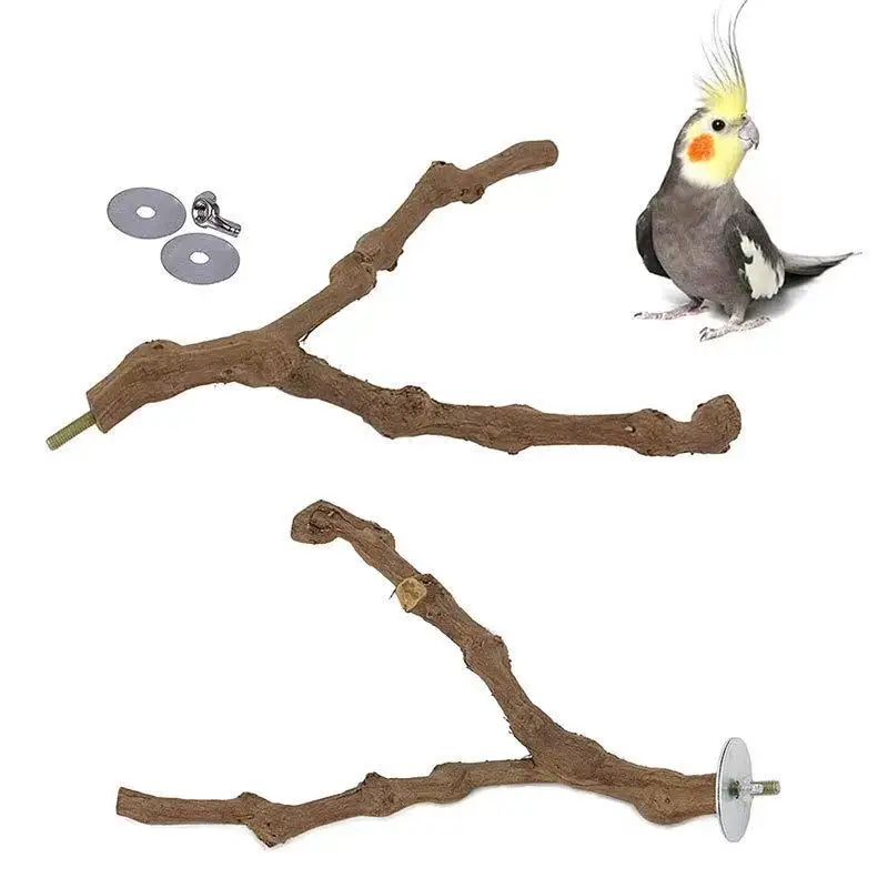 Parrot Perch Stands Birds Stand Pole Natural Wild Grape Stick Grinding Paw Climbing Standing Cage Accessories Toy Branches