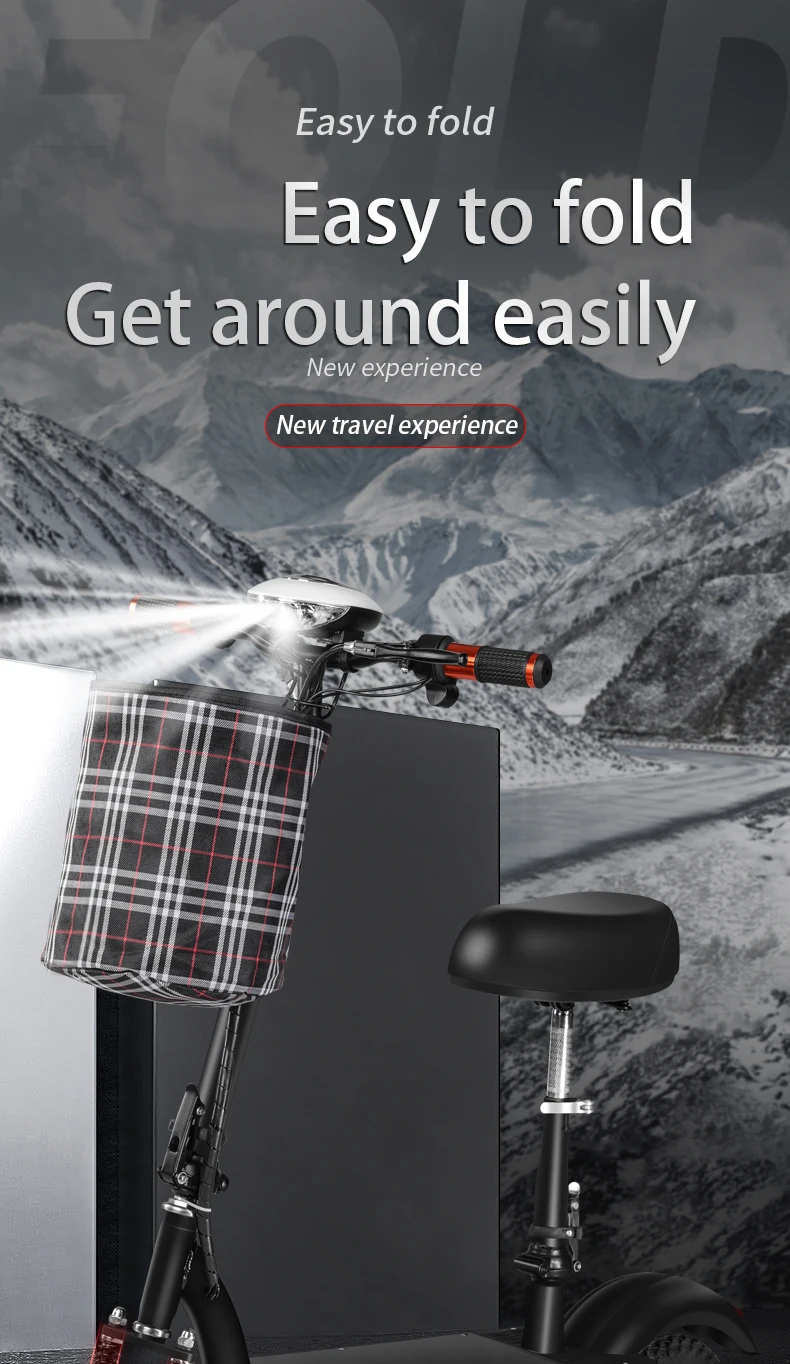 2023 New Off-Road BIG two wheel LITTLE FLYING SWALLOW fast Electric Scooter With Suspension Dual Motors 250W 8Inch Escooter