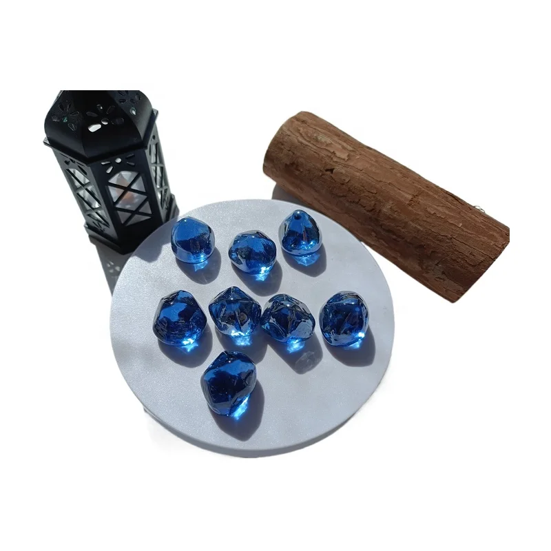 Langfang светло-голубые огненные стеклянные бусины с каминным стеклом или пейзажным