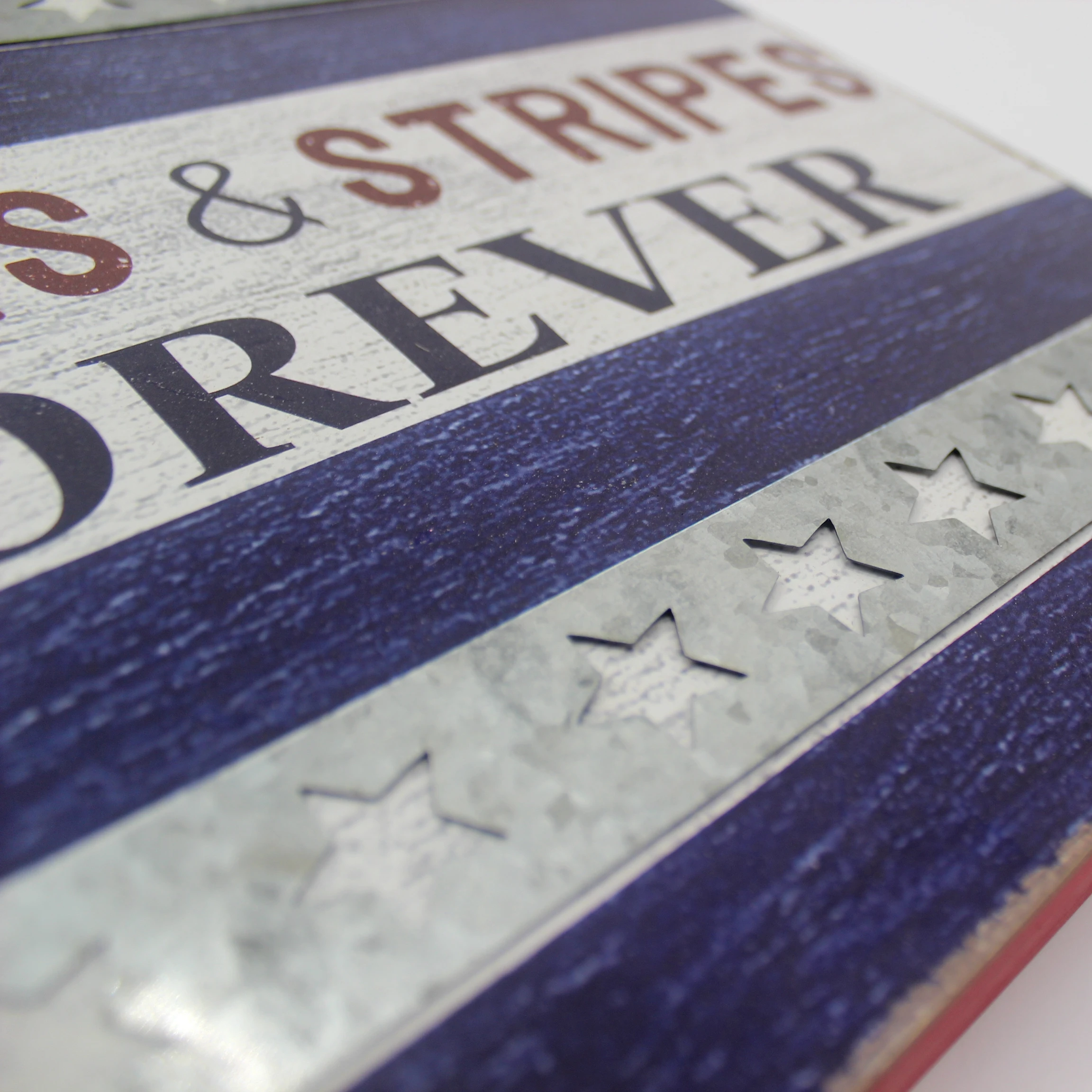 
Stars & Stripes Forever wholesale mdf wall mounted wooden sign wall decor mdf 
