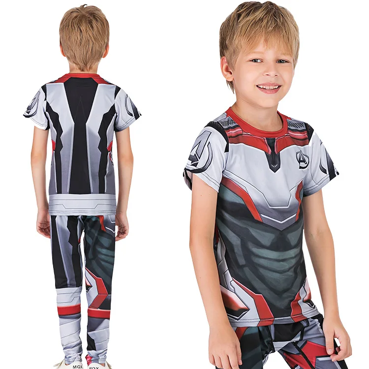 Kids superhero costume custom t shirt marvel t shirts superhero sports suit kids