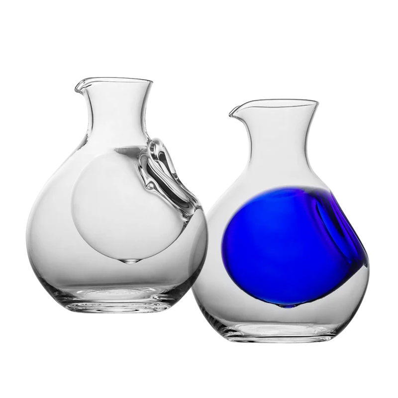 Ice Cold Sake Chilled Server Japanese Cold Sake Glass Decanter Bottle 300ml For Home or Restaurant