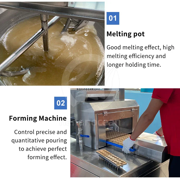 OCEAN Automatic Gelatine Soft Jelly Rubber Candy Production Pectin Gummy Make Machine